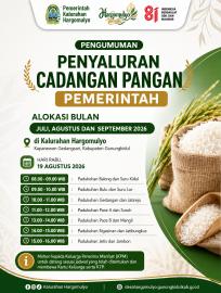 PENGUMUMAN PENYALURAN CADANGAN PANGAN PEMERINTAH (CPP) ALOKASI BULAN JULI-SEPTEMBER 2026
